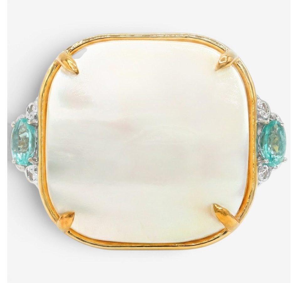 Image 755866_DAPT.jpg, Product 755-866 / Price $299.99, Gems en Vogue Palladium Silver Mabe Pearl and Gemstone Ring from Gems En Vogue on TSC.ca's Jewellery department