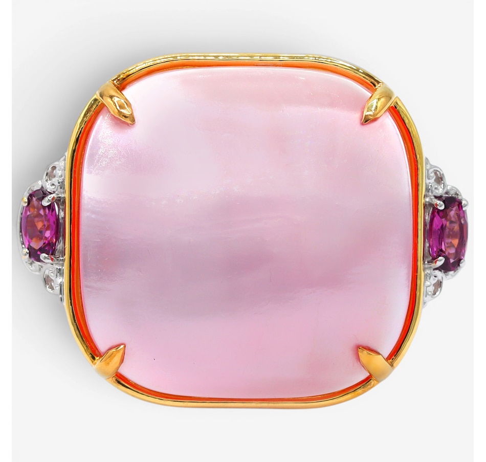 Image 755866_PURGT.jpg, Product 755-866 / Price $299.99, Gems en Vogue Palladium Silver Mabe Pearl and Gemstone Ring from Gems En Vogue on TSC.ca's Jewellery department