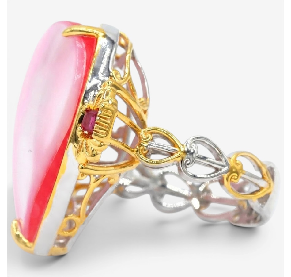 Image 755868_ALTMORE1.jpg, Product 755-868 / Price $299.99, Gems en Vogue Palladium Silver Mabe Pearl and Gemstone Heart Ring from Gems En Vogue on TSC.ca's Jewellery department