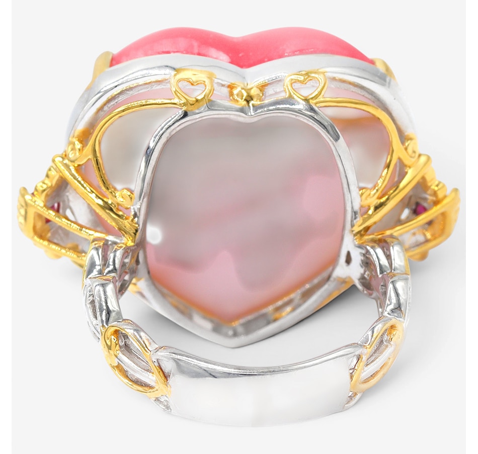 Image 755868_ALTMORE2.jpg, Product 755-868 / Price $299.99, Gems en Vogue Palladium Silver Mabe Pearl and Gemstone Heart Ring from Gems En Vogue on TSC.ca's Jewellery department