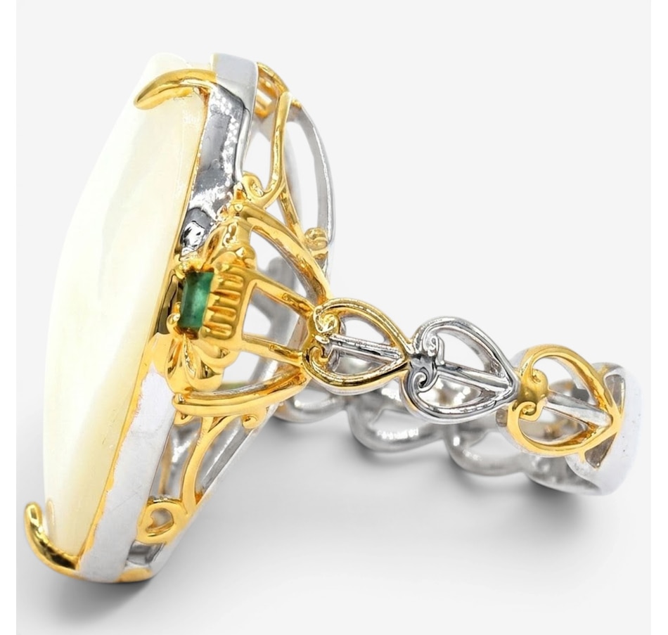 Image 755868_ALTMORE3.jpg, Product 755-868 / Price $299.99, Gems en Vogue Palladium Silver Mabe Pearl and Gemstone Heart Ring from Gems En Vogue on TSC.ca's Jewellery department