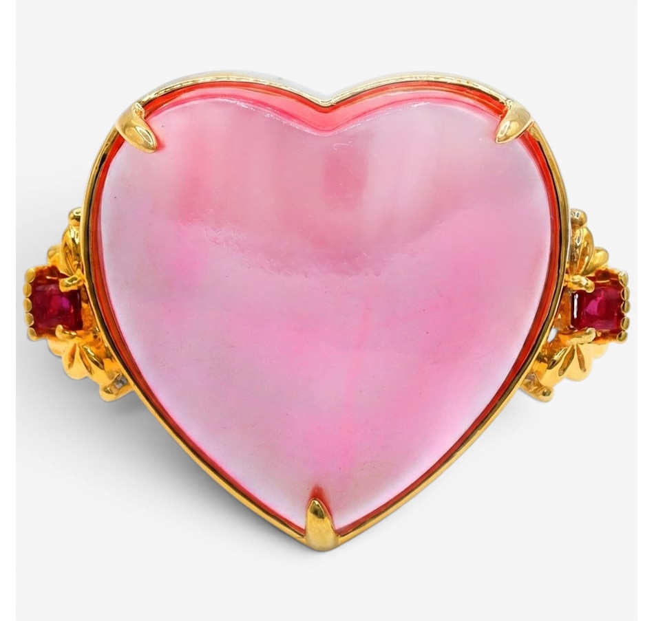 Image 755868_RBY.jpg, Product 755-868 / Price $299.99, Gems en Vogue Palladium Silver Mabe Pearl and Gemstone Heart Ring from Gems En Vogue on TSC.ca's Jewellery department