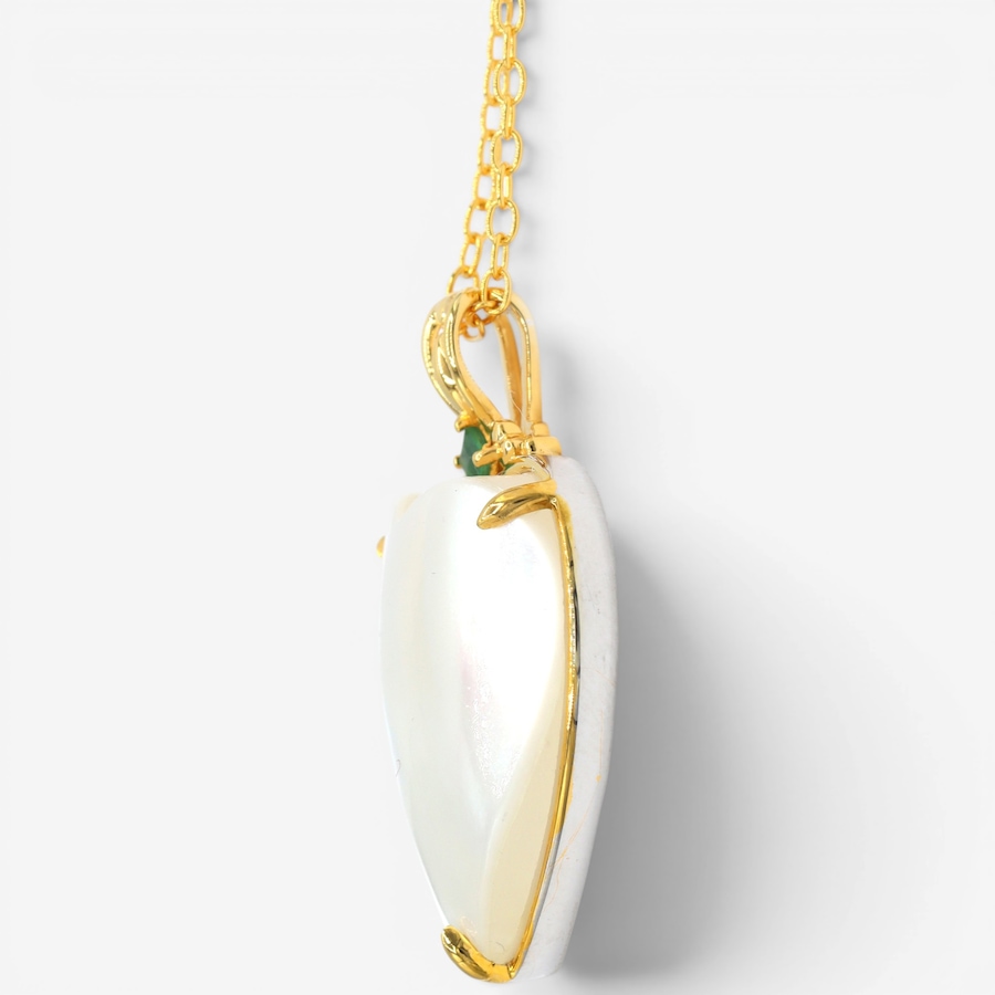 Image 755869_ALTMORE3.jpg, Product 755-869 / Price $379.99, Gems en Vogue Palladium Silver Mabe Pearl and Gemstone Heart Pendant with Chain from Gems En Vogue on TSC.ca's Jewellery department