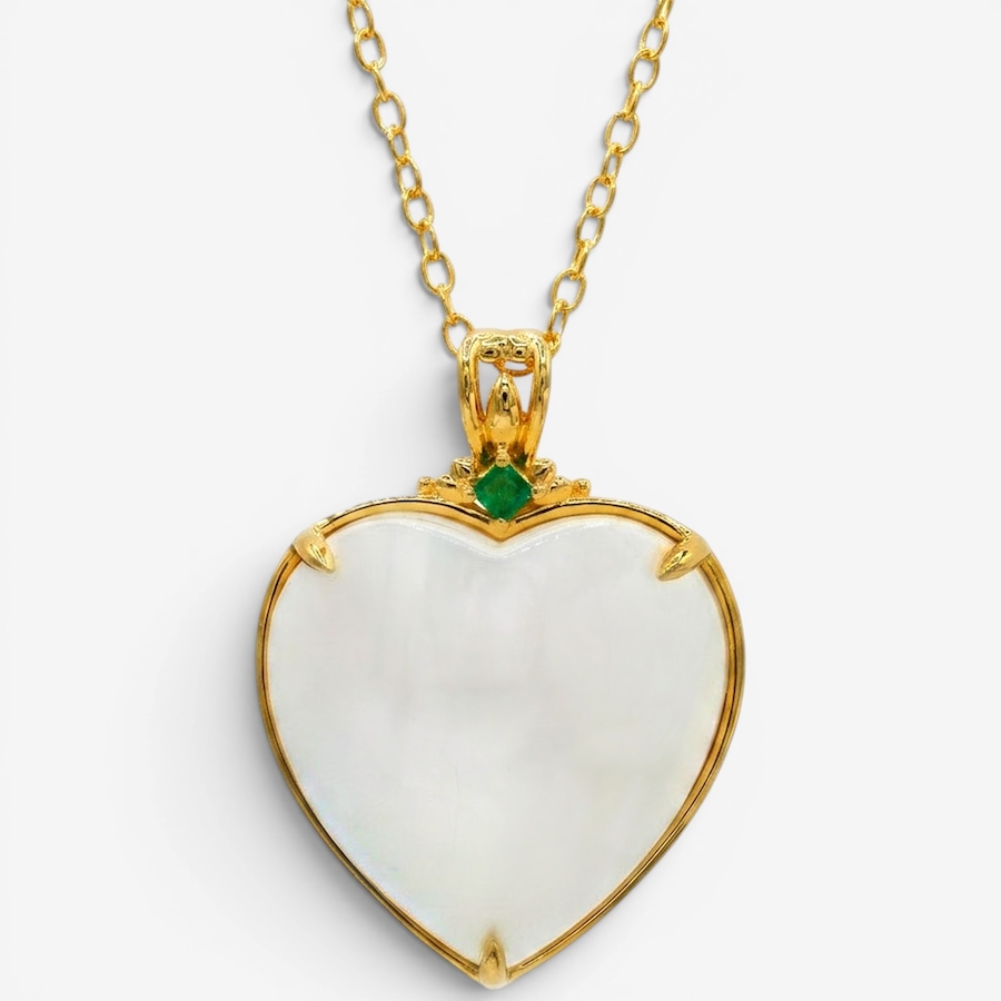 Image 755869_EMR.jpg, Product 755-869 / Price $379.99, Gems en Vogue Palladium Silver Mabe Pearl and Gemstone Heart Pendant with Chain from Gems En Vogue on TSC.ca's Jewellery department