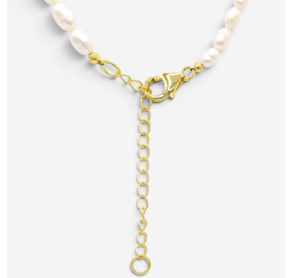 Image 755871_ALTMORE1.jpg, Product 755-871 / Price $199.99, Gems En Vogue Palladium Silver Tumbled Bead Emerald & Pearl Necklace from Gems En Vogue on TSC.ca's Jewellery department