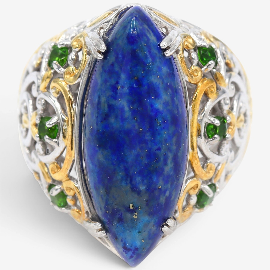 Image 755873.jpg, Product 755-873 / Price $189.99, Gems En Vogue Palladium Silver Lapis & Chrome Diopside Ring from Gems En Vogue on TSC.ca's Jewellery department