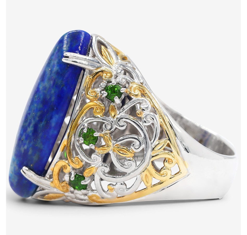 Image 755873_ALTMORE1.jpg, Product 755-873 / Price $169.99, Gems En Vogue Palladium Silver Lapis & Chrome Diopside Ring from Gems En Vogue on TSC.ca's Jewellery department