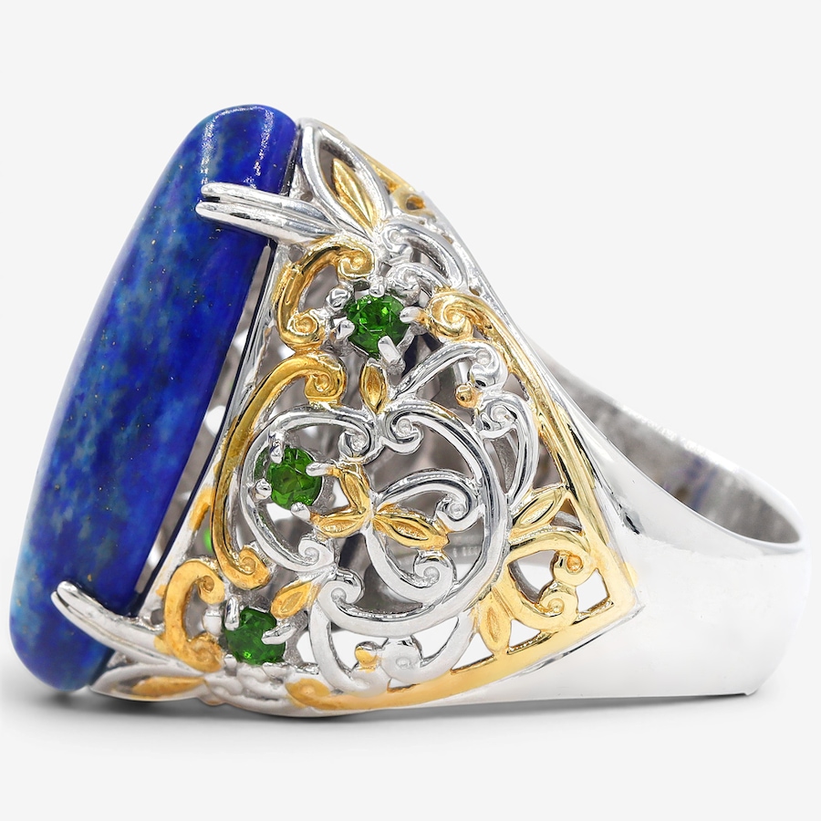 Image 755873_ALTMORE1.jpg, Product 755-873 / Price $189.99, Gems En Vogue Palladium Silver Lapis & Chrome Diopside Ring from Gems En Vogue on TSC.ca's Jewellery department