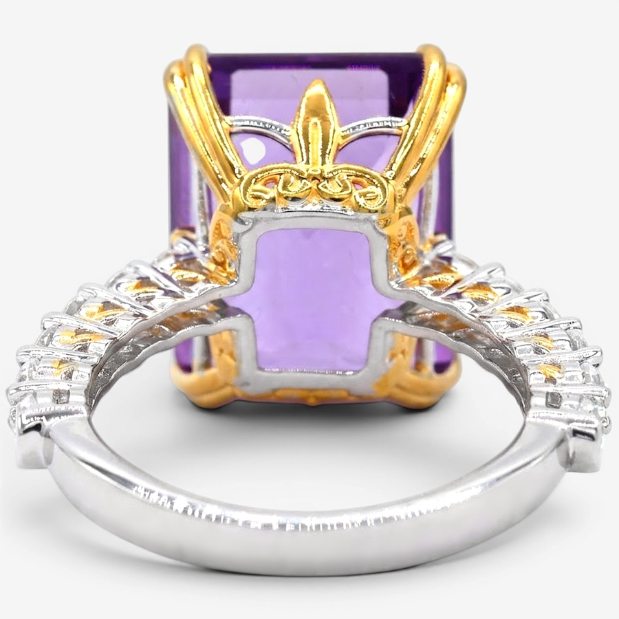 Image 755874_ALTMORE2.jpg, Product 755-874 / Price $339.99, Gems En Vogue Palladium Silver Amethyst & White Zircon Ring from Gems En Vogue on TSC.ca's Jewellery department