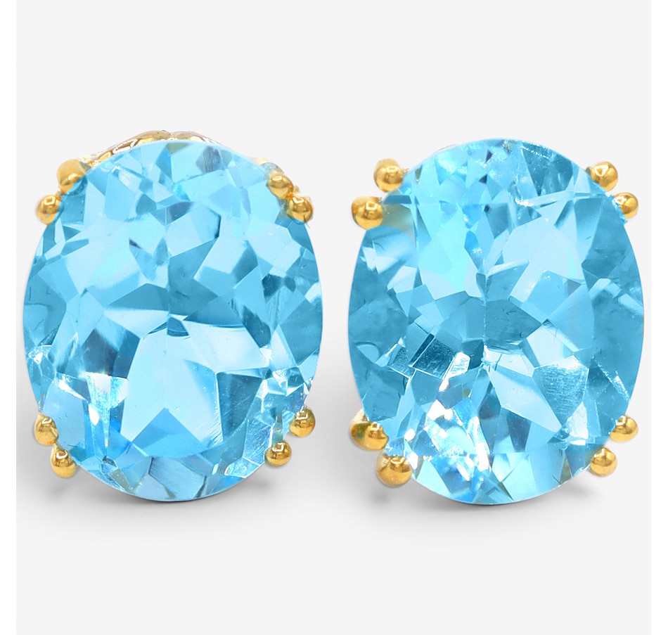 Image 755876.jpg, Product 755-876 / Price $147.99, Gems En Vogue Palladium Silver Blue Topaz Stud Earrings from Gems En Vogue on TSC.ca's Jewellery department