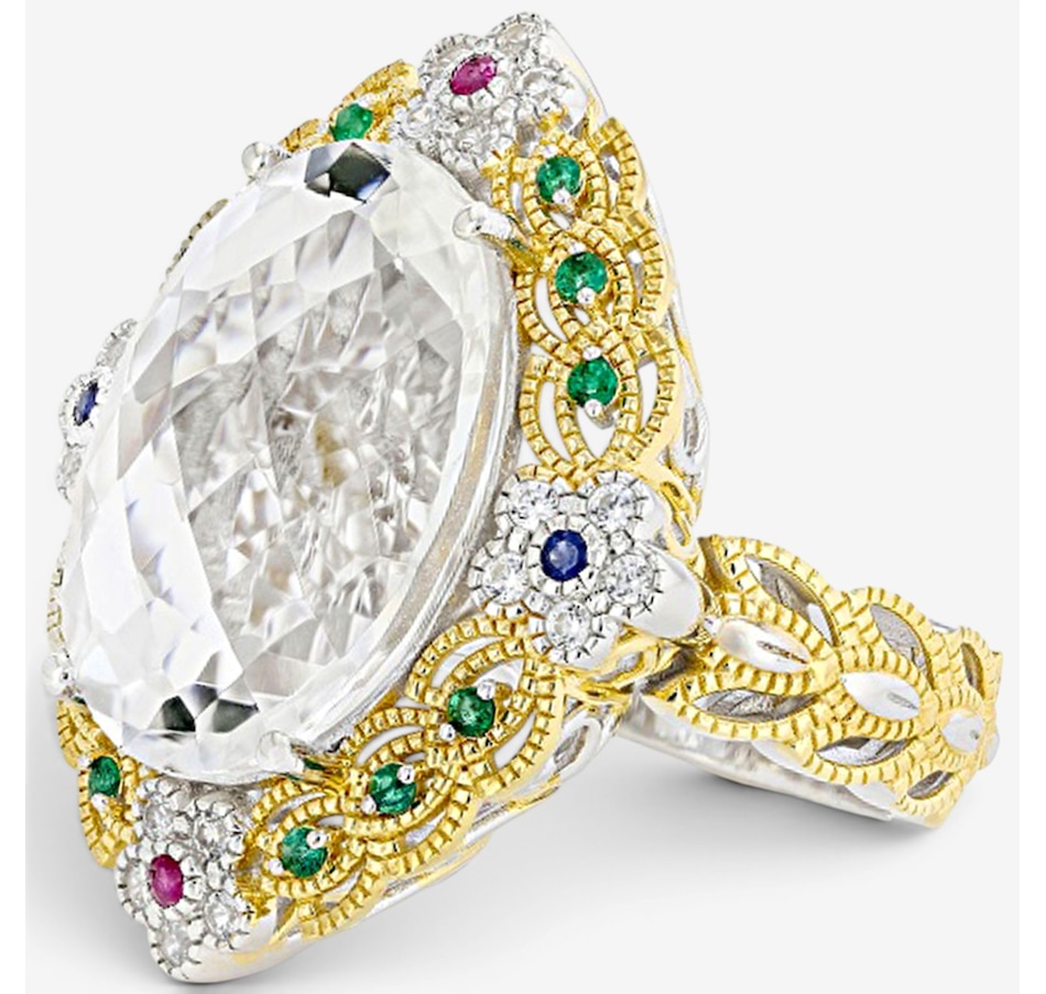 Image 755888_ALTMORE1.jpg, Product 755-888 / Price $249.99, Gems En Vogue Palladium Silver White Quartz & Precious Gemstone Ring from Gems En Vogue on TSC.ca's Jewellery department
