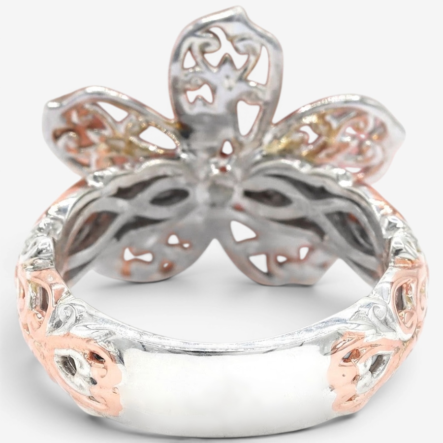 Image 755897_ALTMORE2.jpg, Product 755-897 / Price $179.99, Gems En Vogue Palladium Silver Pink Conch Flower Shell & Amethyst Ring from Gems En Vogue on TSC.ca's Jewellery department