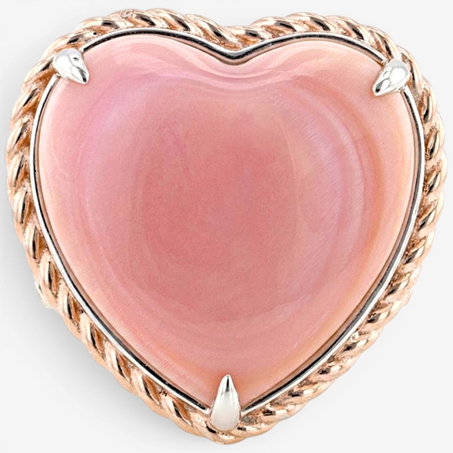 Image 755900.jpg, Product 755-900 / Price $199.99, Gems En Vogue Palladium Silver Pink Conch Shell Heart Ring from Gems En Vogue on TSC.ca's Jewellery department