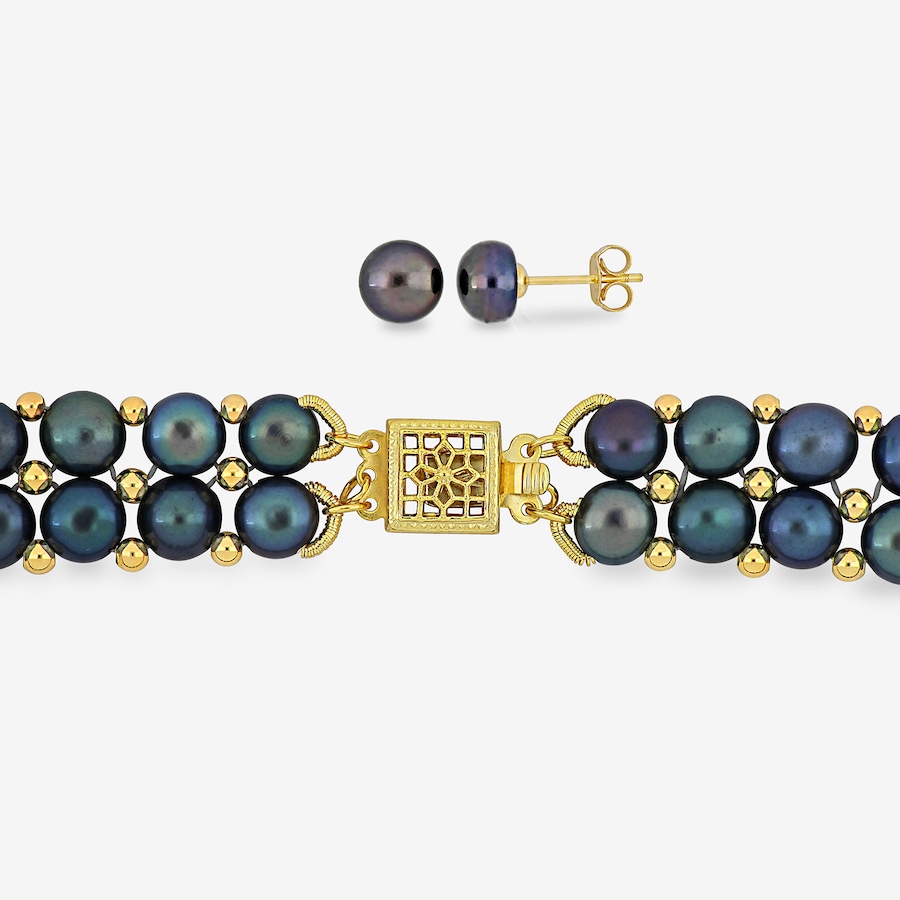 Image 755907_ALTMORE2.jpg, Product 755-907 / Price $259.99, Amour Pearls Sterling Silver Cultured Freshwater Pearl Bracelet And Earring Set from Amour Pearls on TSC.ca's Jewellery department