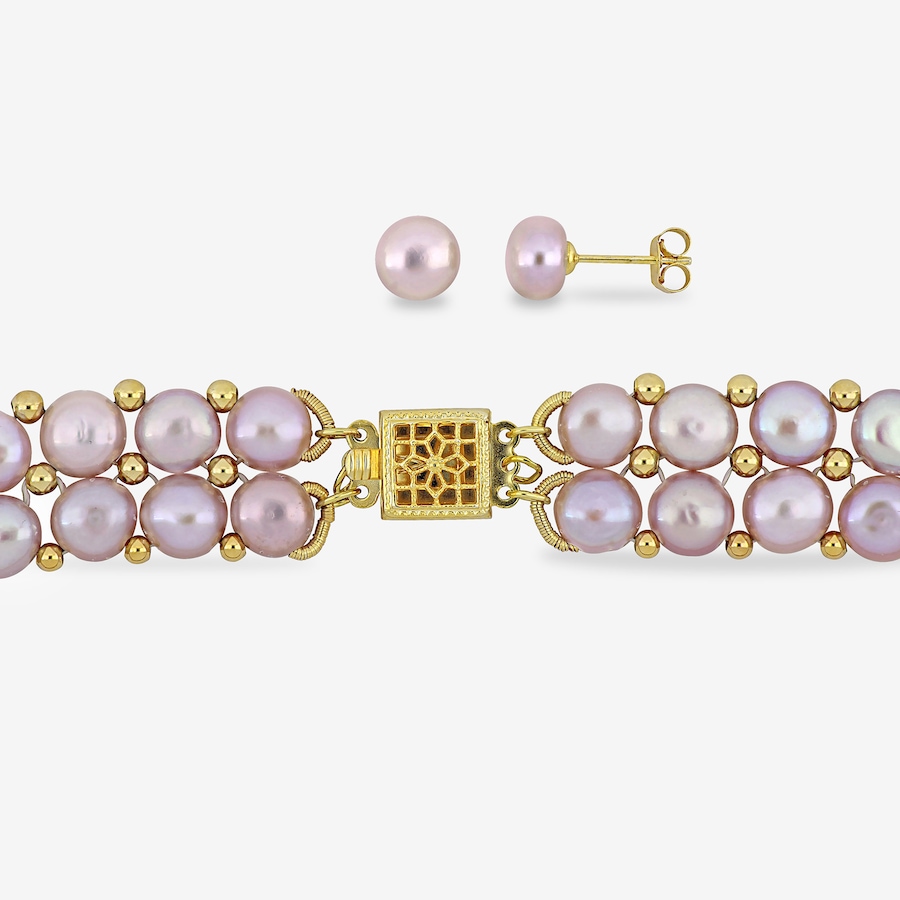 Image 755907_ALTMORE8.jpg, Product 755-907 / Price $259.99, Amour Pearls Sterling Silver Cultured Freshwater Pearl Bracelet And Earring Set from Amour Pearls on TSC.ca's Jewellery department