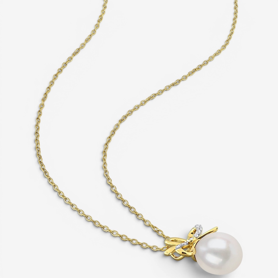 Image 755910_ALTMORE3.jpg, Product 755-910 / Price $149.99, Amour Pearls Sterling Silver Created White Sapphire And Freshwater Pearl Fashion Pendant With Chain from Amour Pearls on TSC.ca's Jewellery department