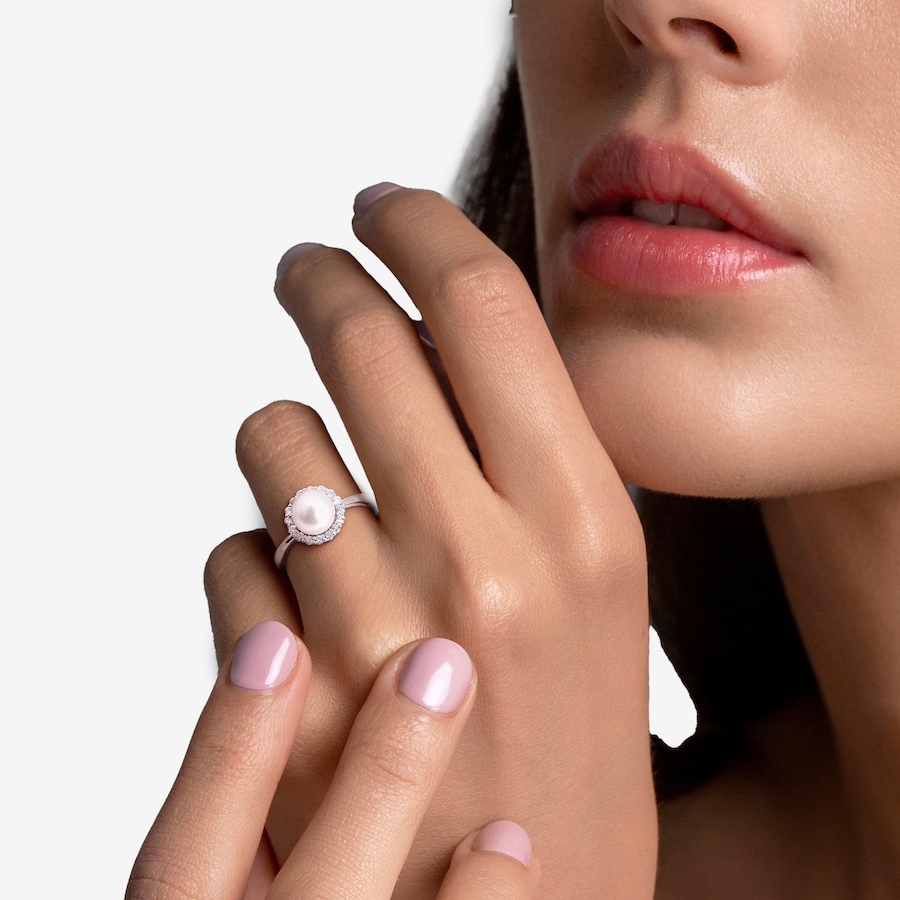 Image 755916_ALTMORE4.jpg, Product 755-916 / Price $119.99, Amour Pearls Sterling Silver White Cultured Freshwater Pearl And Created from Amour Pearls on TSC.ca's Jewellery department