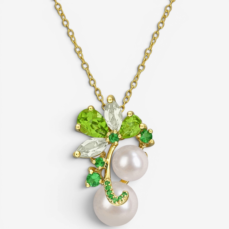 Image 755921.jpg, Product 755-921 / Price $339.99, Amour Pearls Sterling Silver Peridot Green Quartz Tsavorite And Freshwater Pearl Pendant from Amour Pearls on TSC.ca's Jewellery department