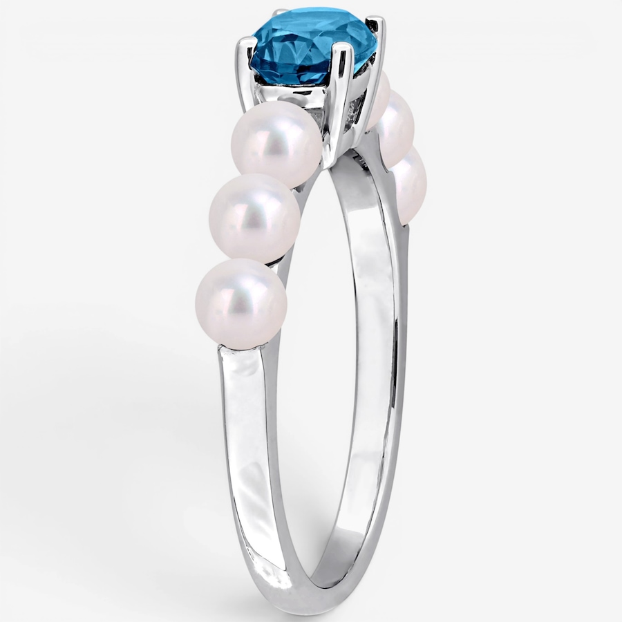 Image 755924_ALTMORE1.jpg, Product 755-924 / Price $169.99, Amour Pearls Sterling Silver London Blue Topaz And Freshwater Pearl Ring from Amour Pearls on TSC.ca's Jewellery department