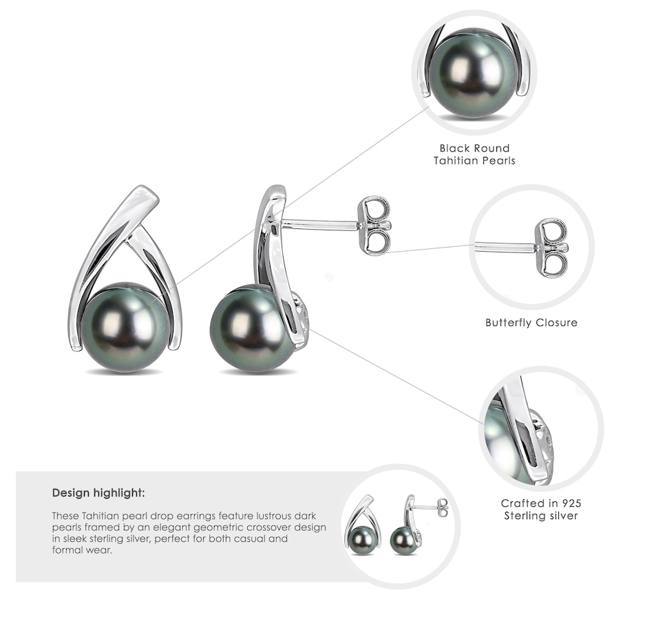 Image 755925_ALTMORE1.jpg, Product 755-925 / Price $279.99, Amour Pearls Sterling Silver Black Tahitian Pearl Earrings from Amour Pearls on TSC.ca's Jewellery department