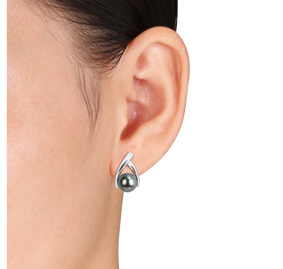 Image 755925_ALTMORE2.jpg, Product 755-925 / Price $279.99, Amour Pearls Sterling Silver Black Tahitian Pearl Earrings from Amour Pearls on TSC.ca's Jewellery department