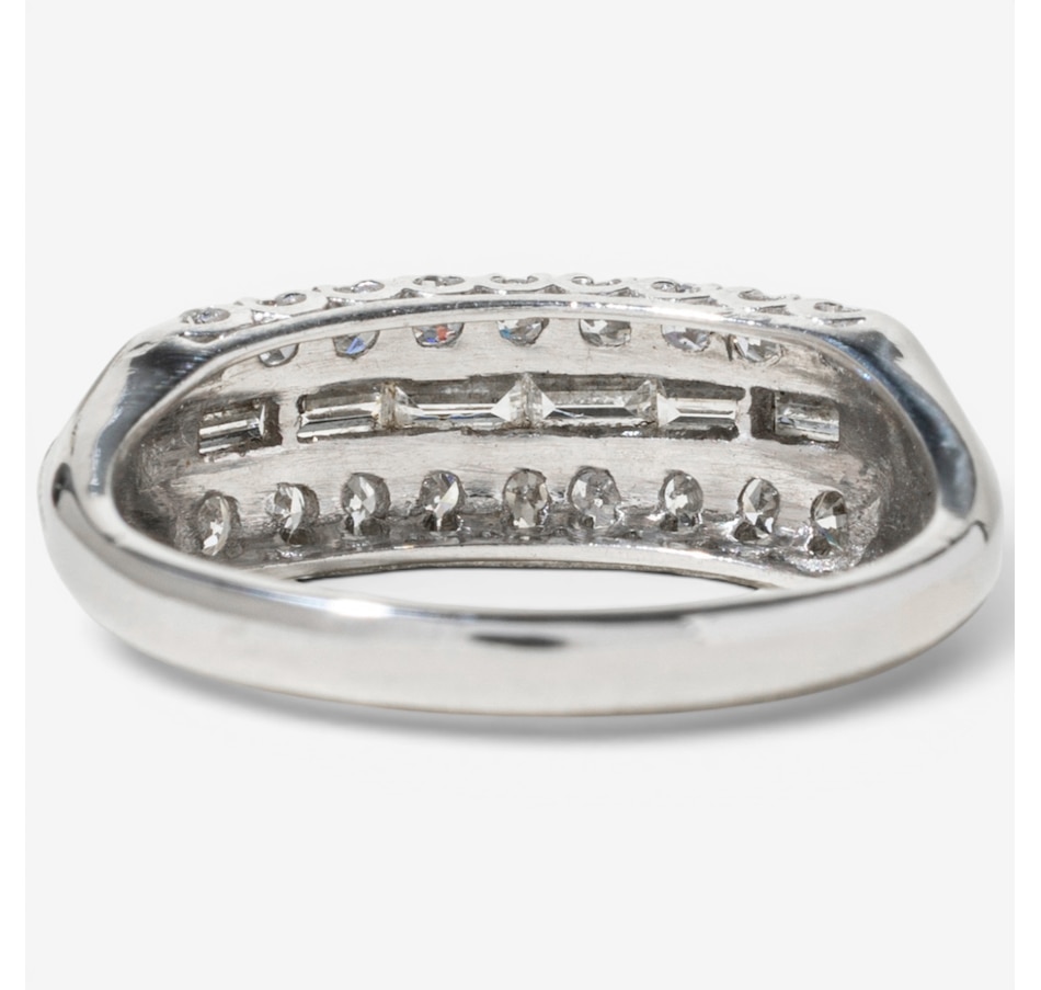 Image 755948_ALTMORE3.jpg, Product 755-948 / Price $3,995.00, Estate Originals Platinum Baguette and Round Three-Row Diamond Ring from Estate Originals on TSC.ca's Jewellery department