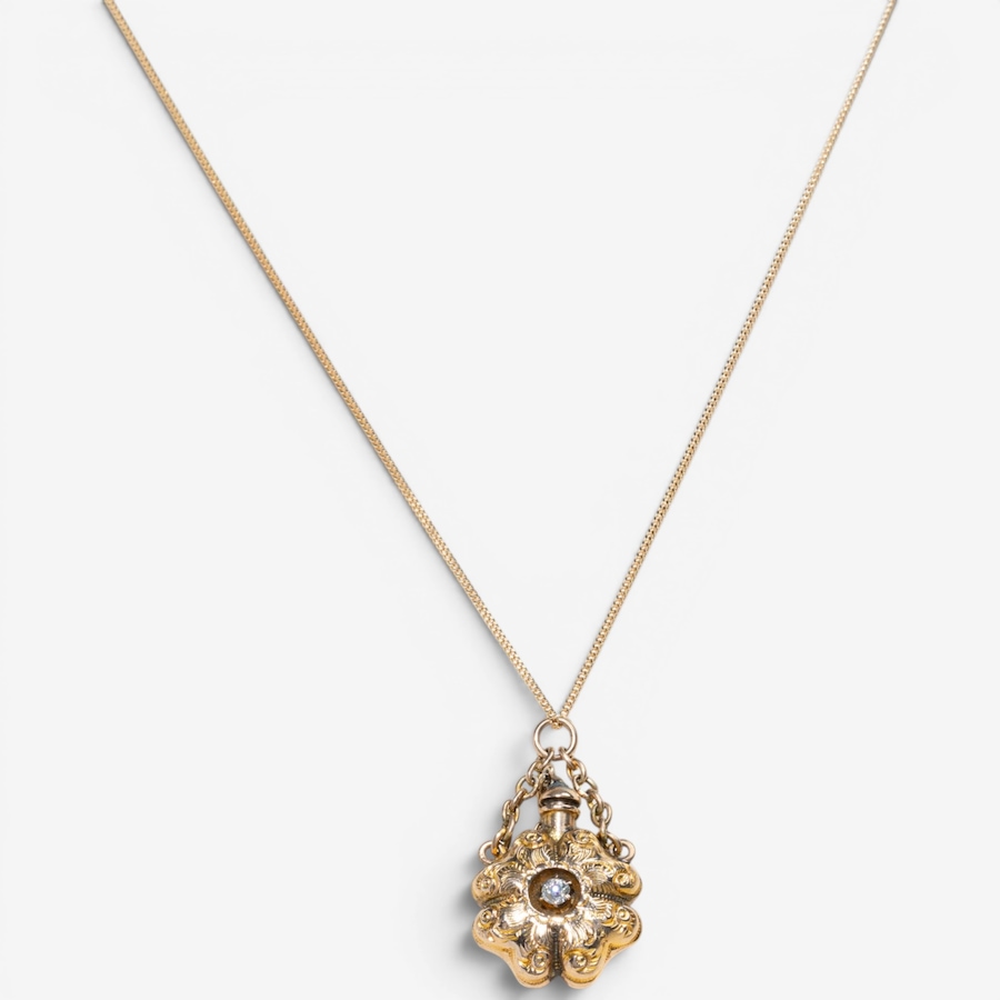 Image 755961_ALTMORE1.jpg, Product 755-961 / Price $2,995.00, Estate Originals 14K Yellow Gold Antique Quatrefoil Scent Bottle Pendant from Estate Originals on TSC.ca's Jewellery department