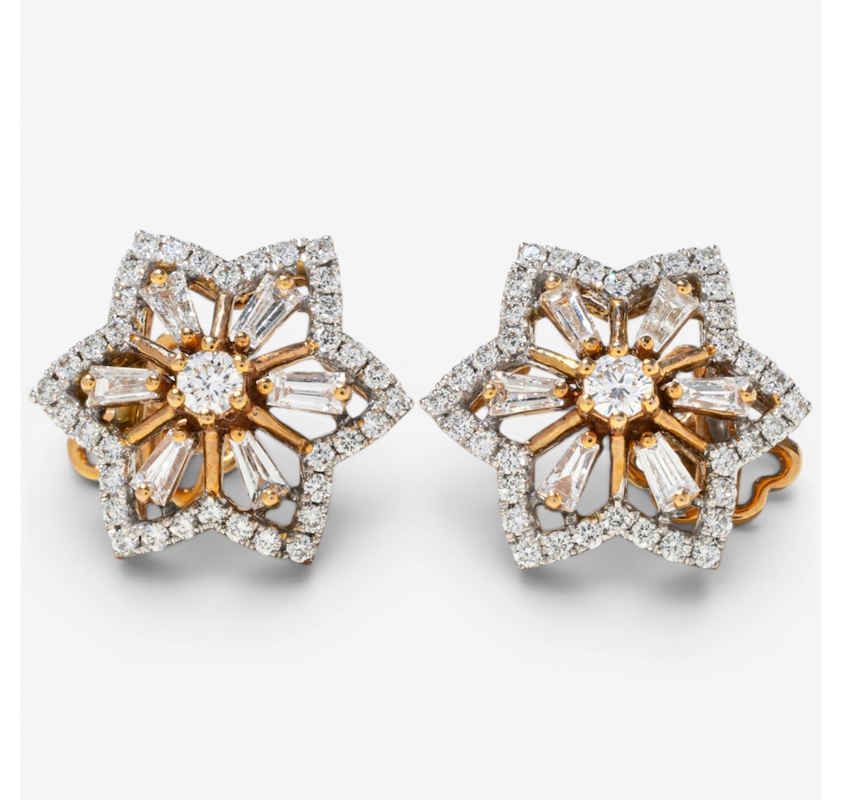 Image 755963.jpg, Product 755-963 / Price $4,188.00, Estate Originals 14K Yellow Gold Six-Point Diamond-Set Star Earrings from Estate Originals on TSC.ca's Jewellery department