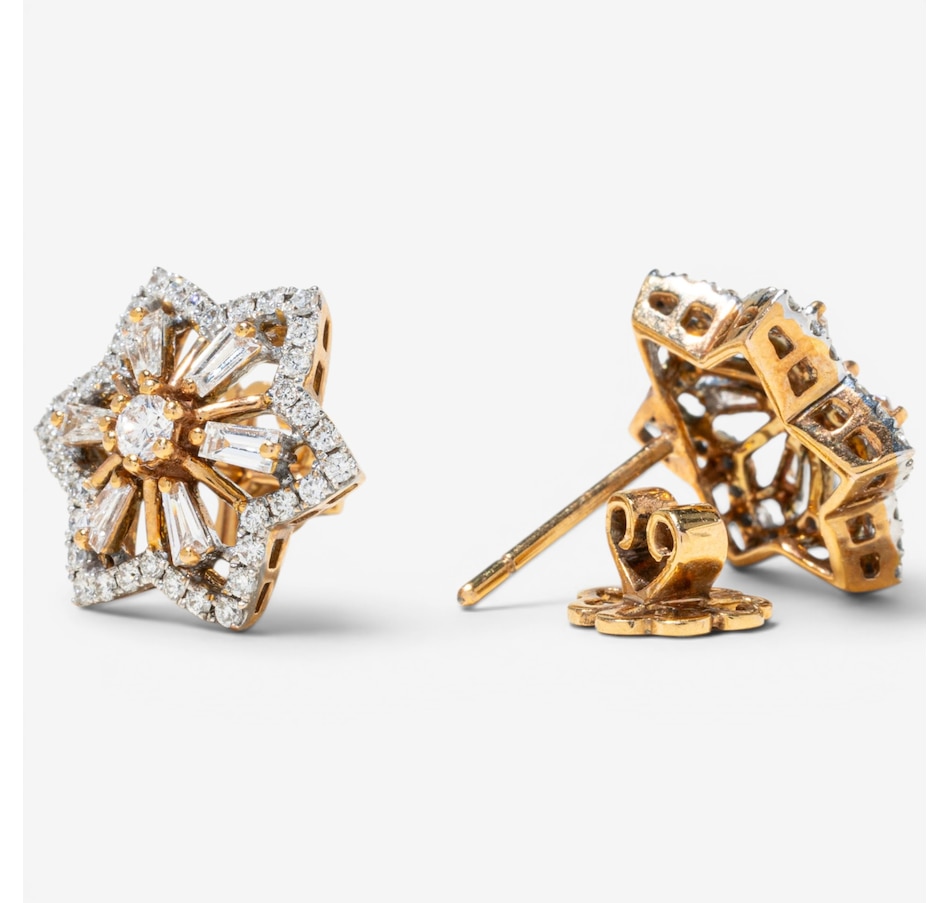 Image 755963_ALTMORE2.jpg, Product 755-963 / Price $4,188.00, Estate Originals 14K Yellow Gold Six-Point Diamond-Set Star Earrings from Estate Originals on TSC.ca's Jewellery department