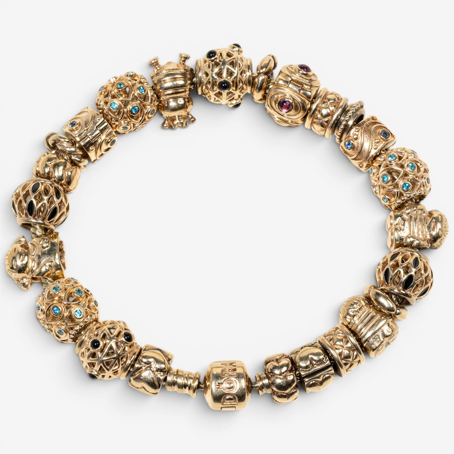 Image 755973_ALTMORE1.jpg, Product 755-973 / Price $18,995.00, Estate Originals 14K Yellow Gold Pandora Moments 7.75" Snake Chain Bracelet with Assorted Charms from Estate Originals on TSC.ca's Jewellery department