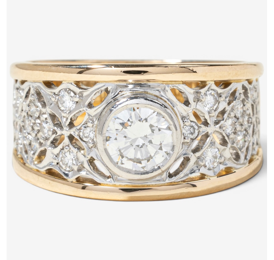 Image 755982.jpg, Product 755-982 / Price $6,295.00, Estate Originals 18K Yellow Gold and Platinum 0.50 ctw Diamond Filigree Ring from Estate Originals on TSC.ca's Jewellery department