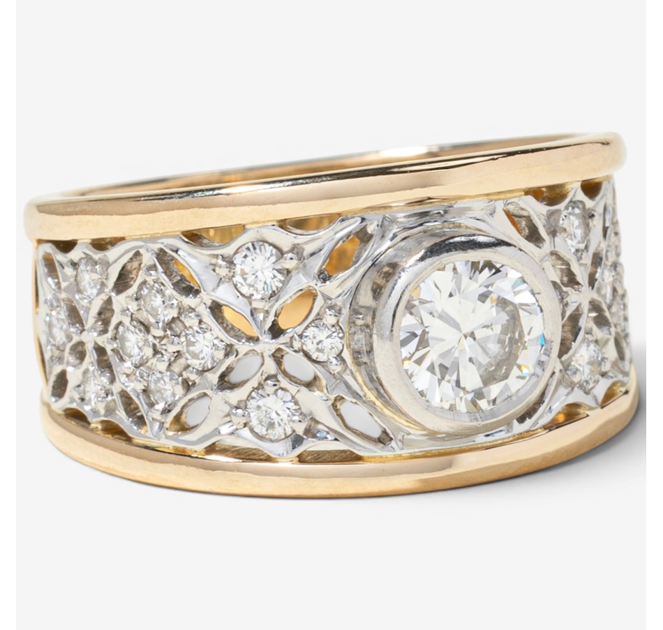 Image 755982_ALTMORE1.jpg, Product 755-982 / Price $6,295.00, Estate Originals 18K Yellow Gold and Platinum 0.50 ctw Diamond Filigree Ring from Estate Originals on TSC.ca's Jewellery department