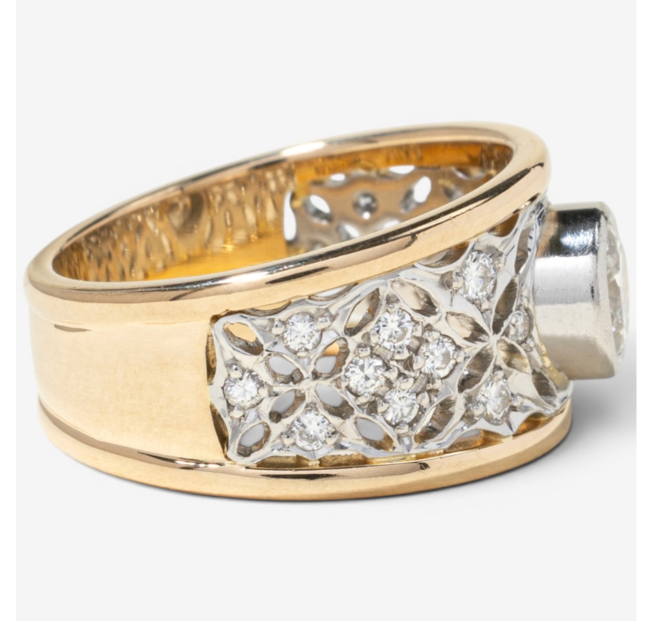Image 755982_ALTMORE2.jpg, Product 755-982 / Price $6,295.00, Estate Originals 18K Yellow Gold and Platinum 0.50 ctw Diamond Filigree Ring from Estate Originals on TSC.ca's Jewellery department