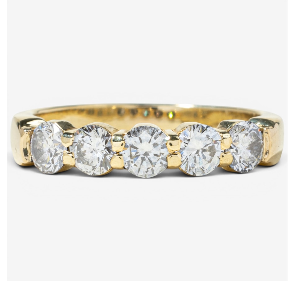 Image 755984.jpg, Product 755-984 / Price $3,288.00, Estate Originals 18K Yellow Gold Five-Stone Across Diamond Ring from Estate Originals on TSC.ca's Jewellery department