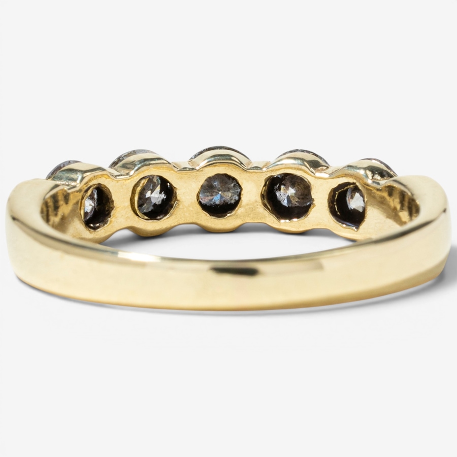 Image 755984_ALTMORE3.jpg, Product 755-984 / Price $3,695.00, Estate Originals 18K Yellow Gold Five-Stone Across Diamond Ring from Estate Originals on TSC.ca's Jewellery department