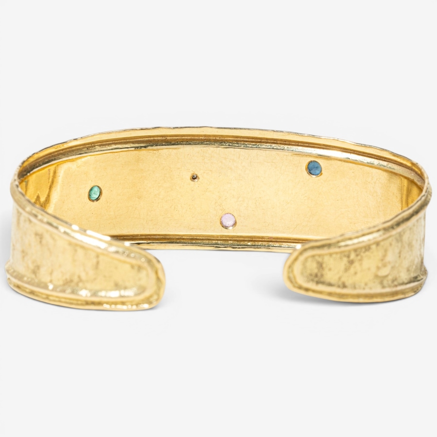Image 755988_ALTMORE3.jpg, Product 755-988 / Price $5,795.00, Estate Originals 18K Yellow Gold Cuff Bracelet with Bezel Set Gemstones from Estate Originals on TSC.ca's Jewellery department