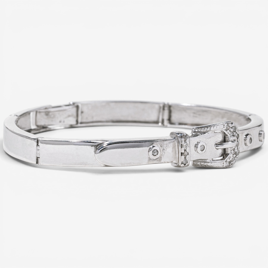 Image 755999_ALTMORE1.jpg, Product 755-999 / Price $5,988.00, Estate Originals 14K White Gold 7" Buckle Motif Diamond Bracelet from Estate Originals on TSC.ca's Jewellery department