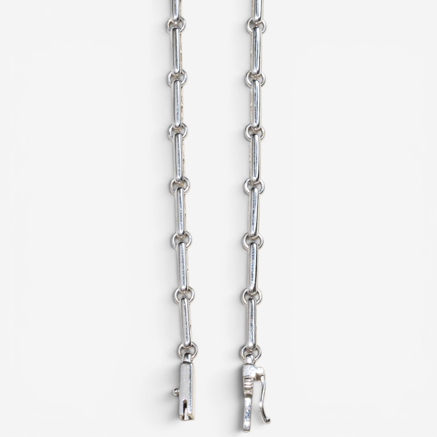 Image 756001_ALTMORE4.jpg, Product 756-001 / Price $8,288.00, Estate Originals 18K White Gold Pink Sapphire and Diamond Necklace with Rubies and a Garnet Drop Centrepiece from Estate Originals on TSC.ca's Jewellery department