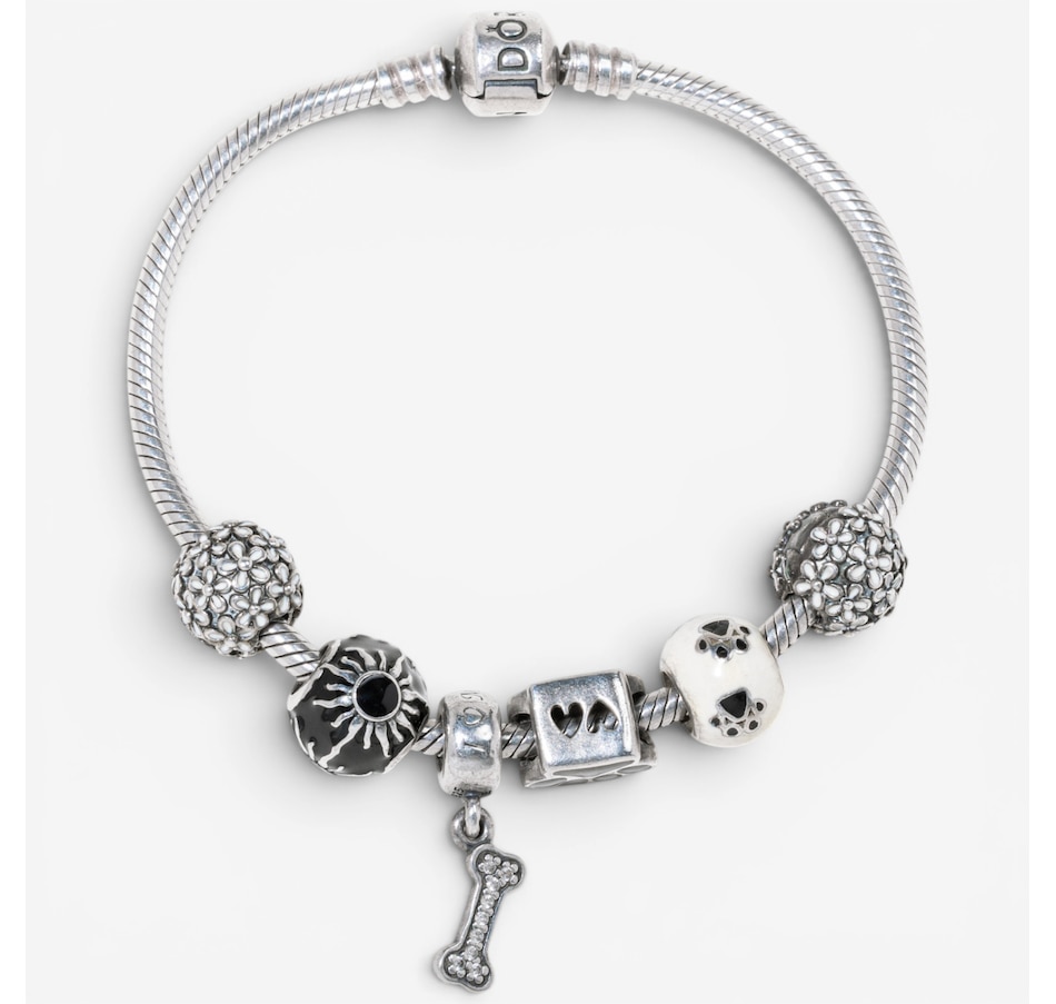 Image 756021.jpg, Product 756-021 / Price $488.00, Estate Originals Sterling Silver 7.75" Pandora Moments Bracelet with Dog-Themed Charms from Estate Originals on TSC.ca's Jewellery department