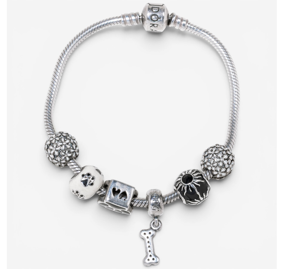 Image 756021_ALTMORE1.jpg, Product 756-021 / Price $488.00, Estate Originals Sterling Silver 7.75" Pandora Moments Bracelet with Dog-Themed Charms from Estate Originals on TSC.ca's Jewellery department