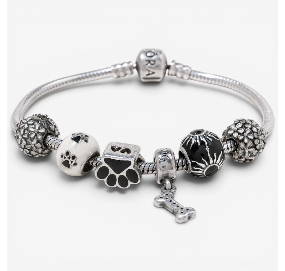 Image 756021_ALTMORE3.jpg, Product 756-021 / Price $488.00, Estate Originals Sterling Silver 7.75" Pandora Moments Bracelet with Dog-Themed Charms from Estate Originals on TSC.ca's Jewellery department