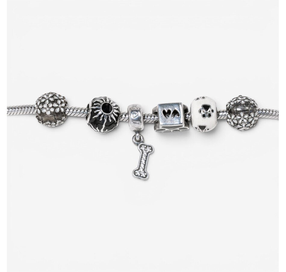 Image 756021_ALTMORE4.jpg, Product 756-021 / Price $488.00, Estate Originals Sterling Silver 7.75" Pandora Moments Bracelet with Dog-Themed Charms from Estate Originals on TSC.ca's Jewellery department
