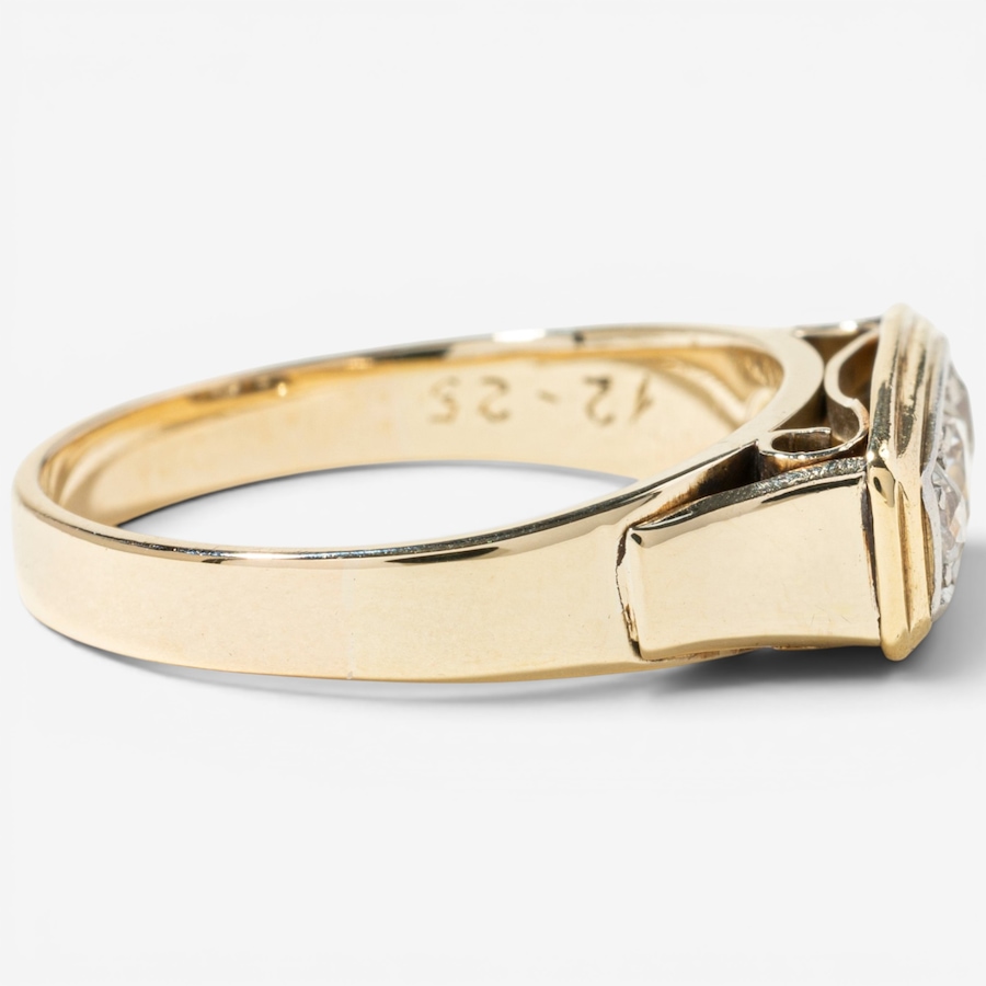 Image 756022_ALTMORE2.jpg, Product 756-022 / Price $2,995.00, Estate Originals 14K Yellow and White Gold Old European-Cut Diamond Three-Across Ring from Estate Originals on TSC.ca's Jewellery department
