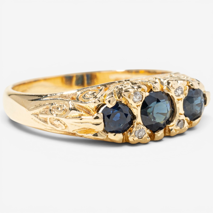 Image 756024_ALTMORE1.jpg, Product 756-024 / Price $2,995.00, Estate Originals 18K Yellow Gold Vintage Sapphire and Diamond Ring from Estate Originals on TSC.ca's Jewellery department