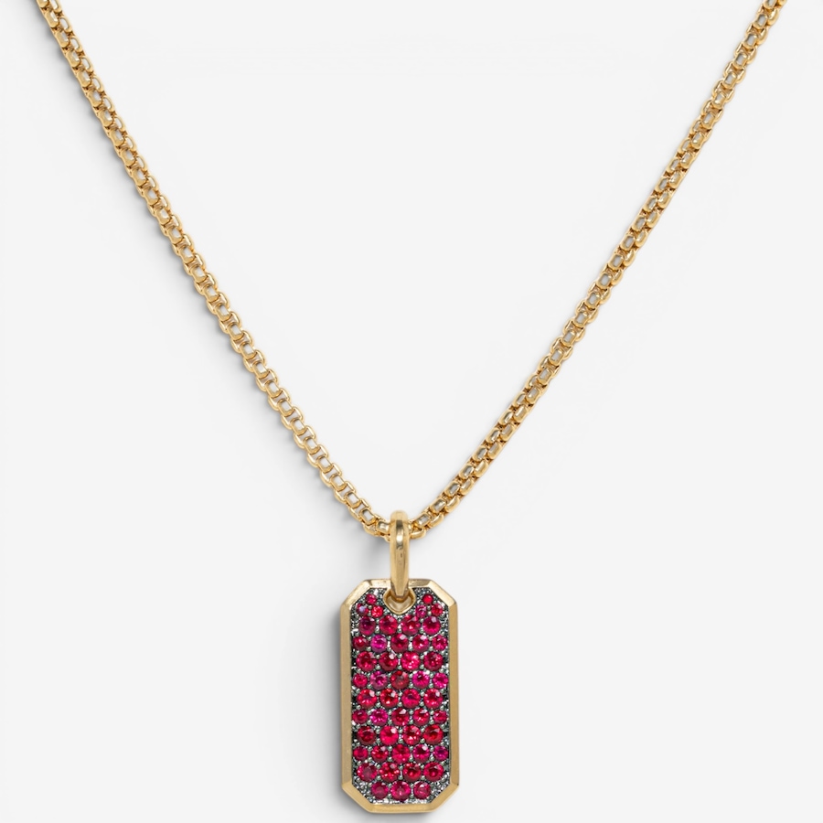 Image 756032_ALTMORE1.jpg, Product 756-032 / Price $6,988.00, Estate Originals 18K Yellow Gold David Yurman Ruby Roman Elongated Tag Amulet Pendant from Estate Originals on TSC.ca's Jewellery department
