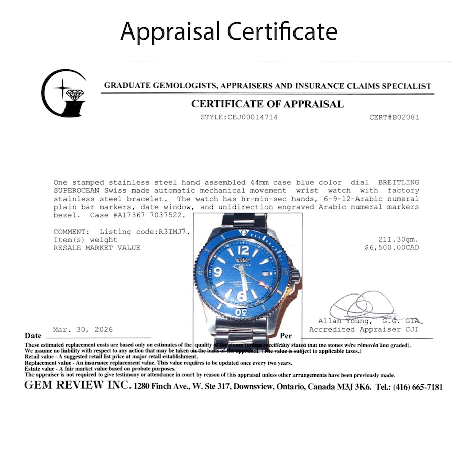 Image 756034_ALTMORE9.jpg, Product 756-034 / Price $4,995.00, Estate Originals Stainless-Steel Breitling Superocean Swiss-Made Watch from Estate Originals on TSC.ca's Jewellery department