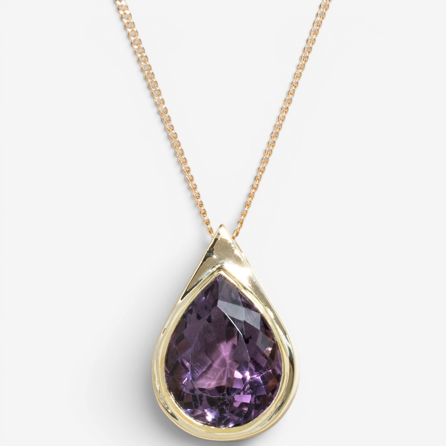 Image 756040.jpg, Product 756-040 / Price $2,288.00, Estate Originals 10K Yellow Gold 12.14 ctw Pear-Shaped Amethyst Pendant from Estate Originals on TSC.ca's Jewellery department