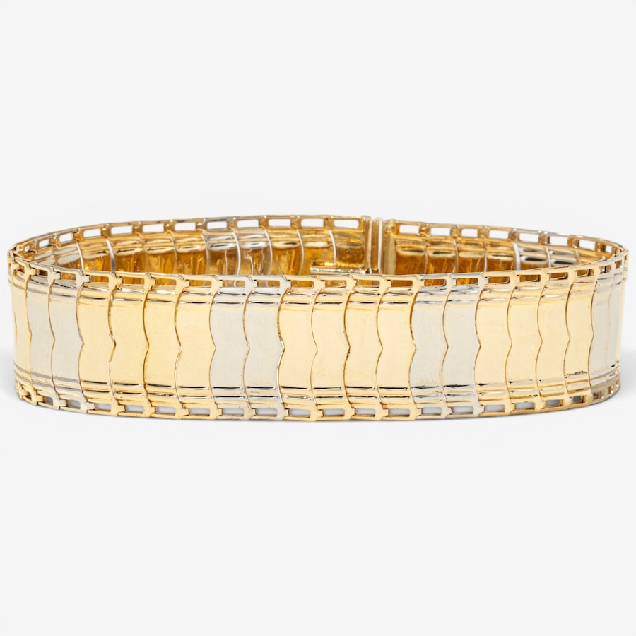 Image 756042_ALTMORE1.jpg, Product 756-042 / Price $6,995.00, Estate Originals 18K Yellow and White Gold 7.25" Wide Bracelet from Estate Originals on TSC.ca's Jewellery department