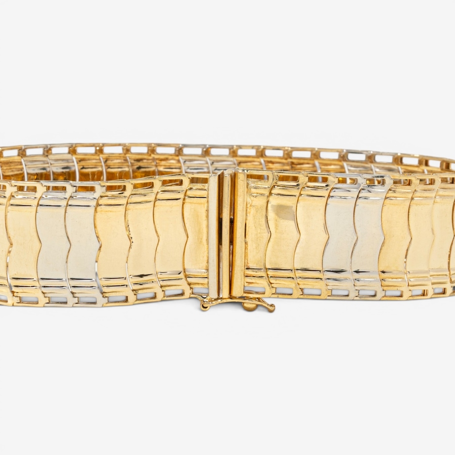 Image 756042_ALTMORE3.jpg, Product 756-042 / Price $6,995.00, Estate Originals 18K Yellow and White Gold 7.25" Wide Bracelet from Estate Originals on TSC.ca's Jewellery department