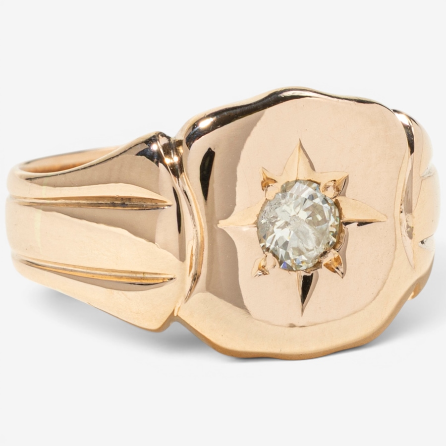 Image 756043_ALTMORE1.jpg, Product 756-043 / Price $2,688.00, Estate Originals 15K Yellow Gold 0.27-Carat Crest-Shaped Diamond Ring from Estate Originals on TSC.ca's Jewellery department